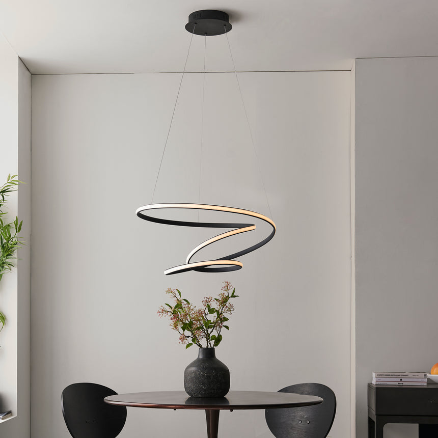 Dune LED Pendant Light, Black