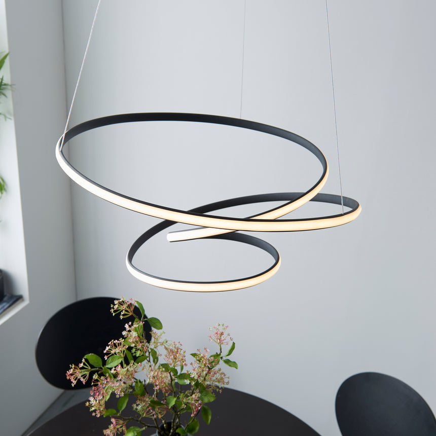 Dune LED Pendant Light, Black