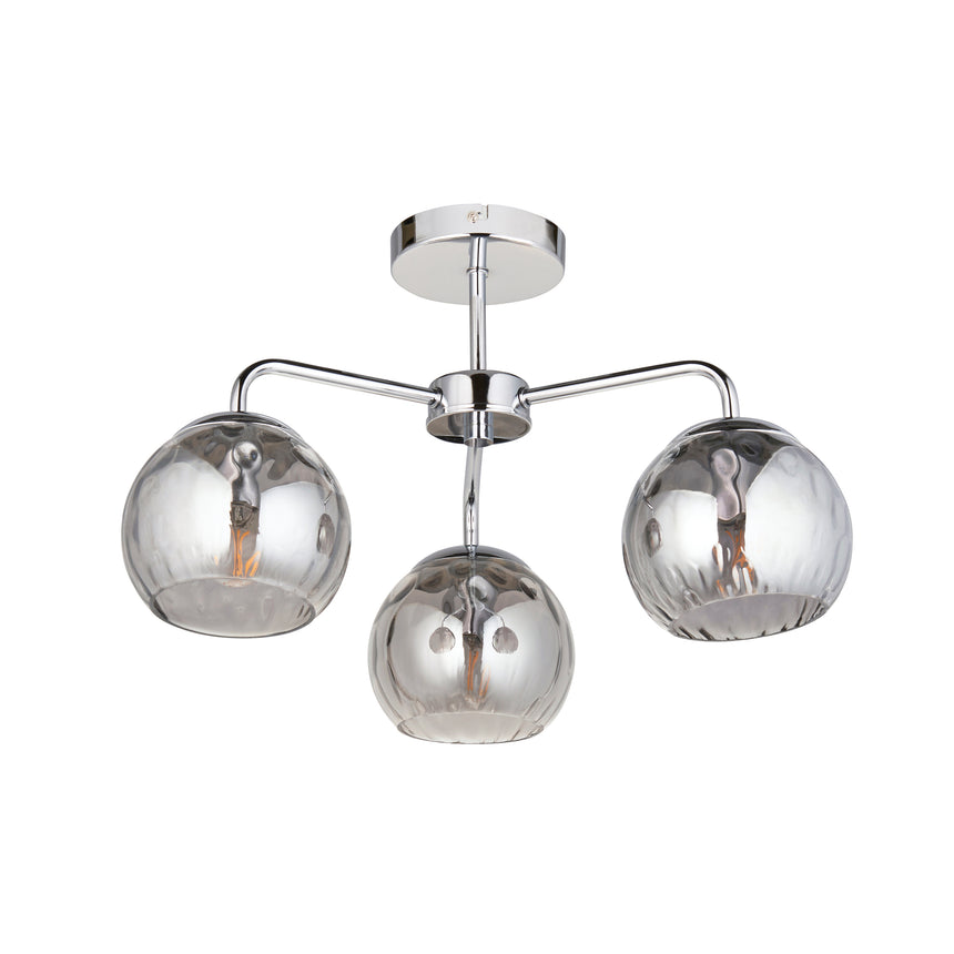 Dimple 3-Light Semi-flush Ceiling Light