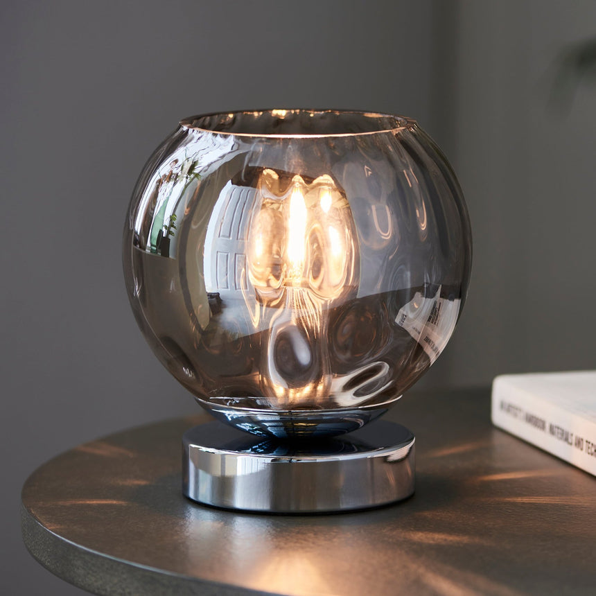 Dimpled Glass Table Lamp