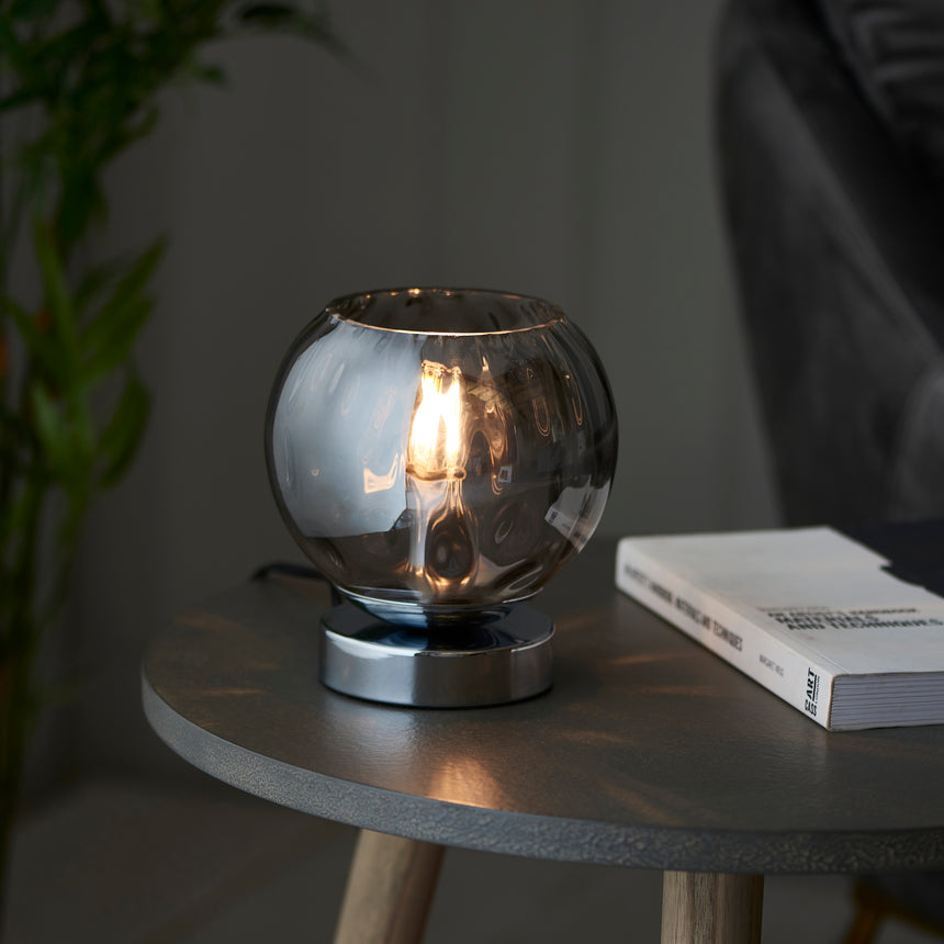 Dimpled Glass Table Lamp