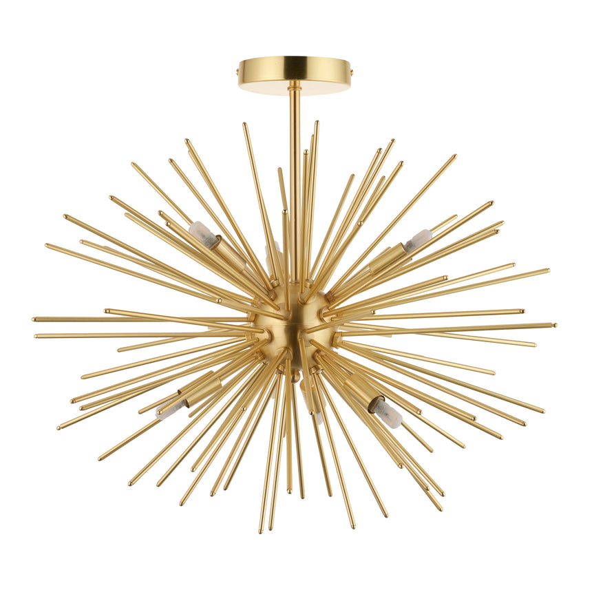 Orta 6 Light Semi Flush Ceiling Light, Gold