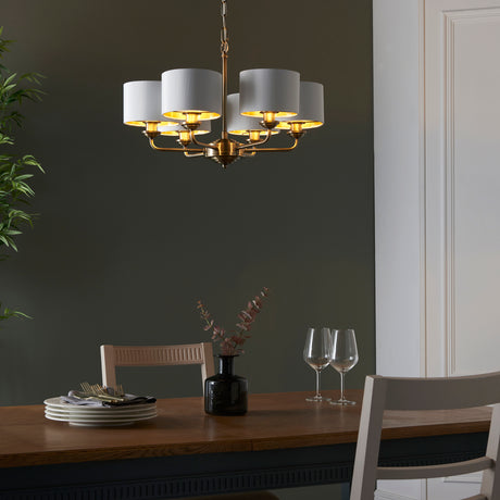 Highclere 6-Light Shaded Pendant Chandelier