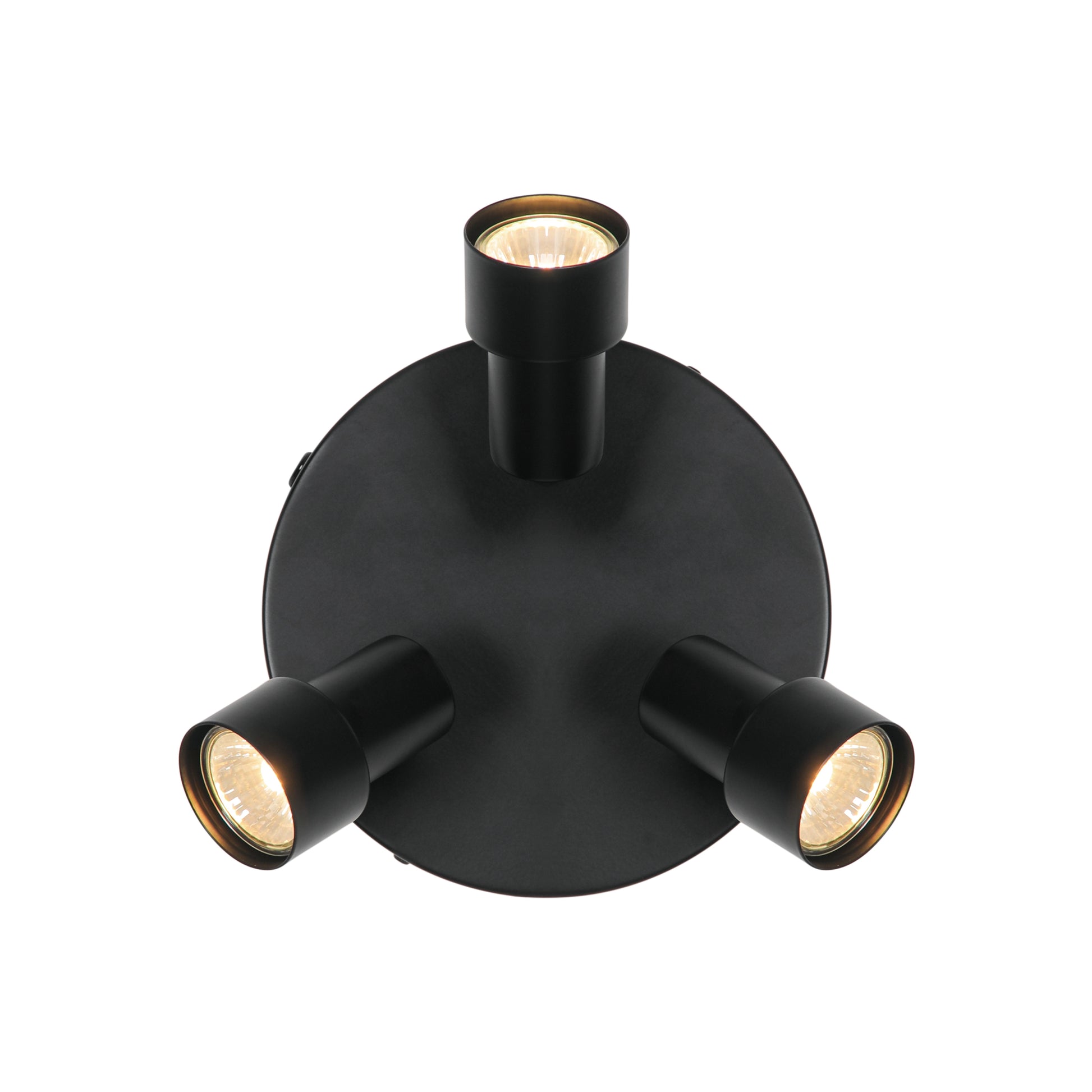 Boston 3 Light Ceiling Spotlight, Black