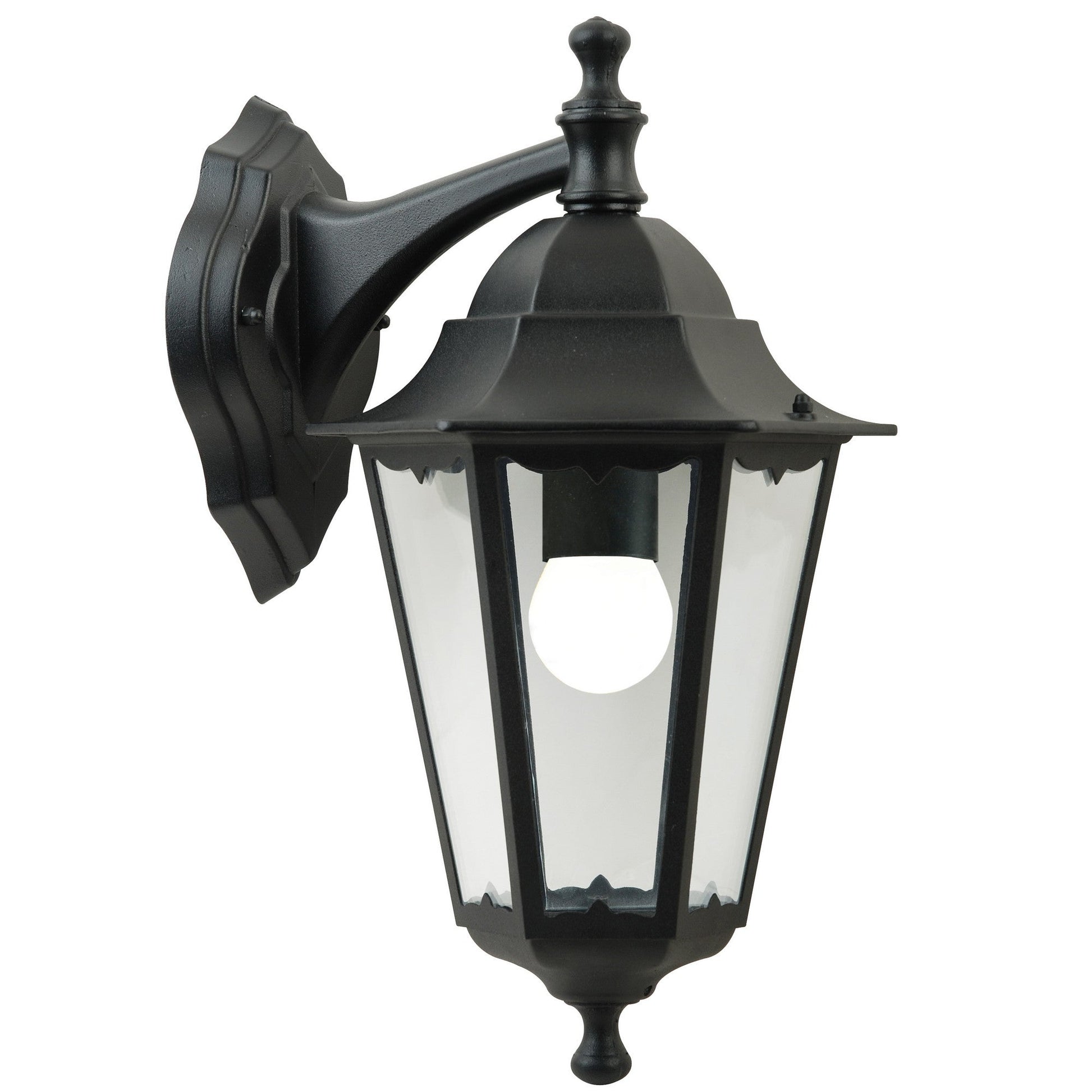 Cardiff Traditional Hanging Wall Lantern, Black