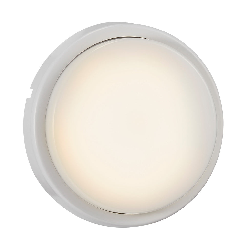 Cuba Round Outdoor Wall Light, White