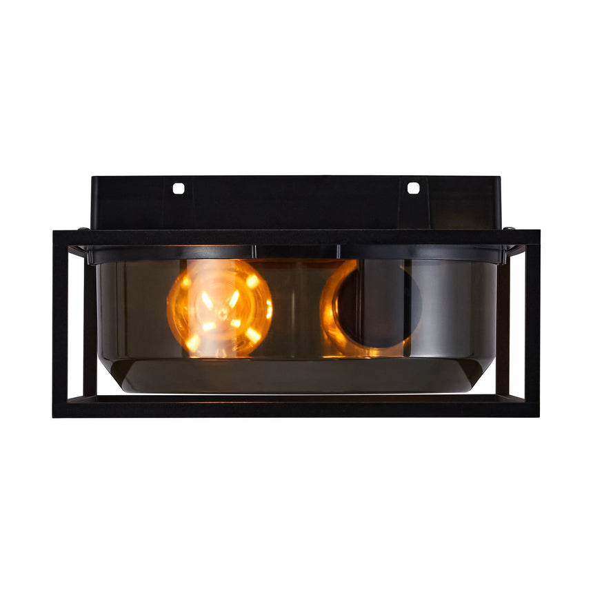 Griffin Ceiling Light, Black/Smoke