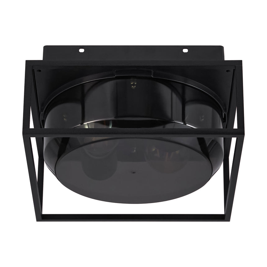 Griffin Ceiling Light, Black/Smoke