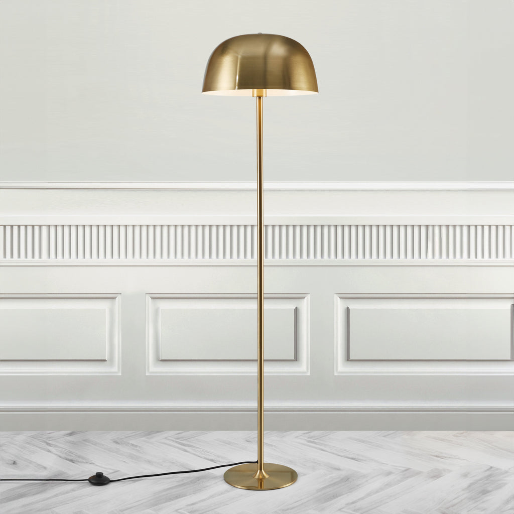 Cera Floor Lamp, Brass
