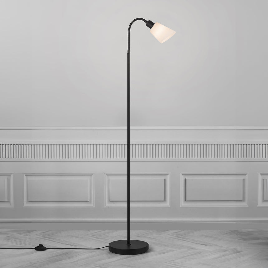 Molli Floor Lamp, Black/Opal