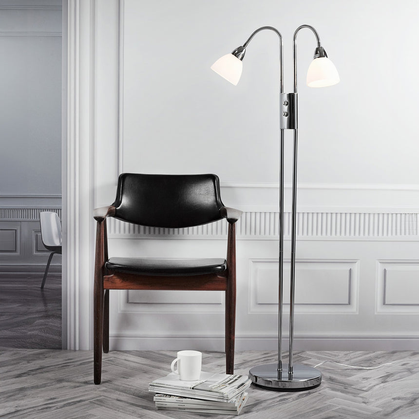 Ray Twin Floor Lamp with Dimmer