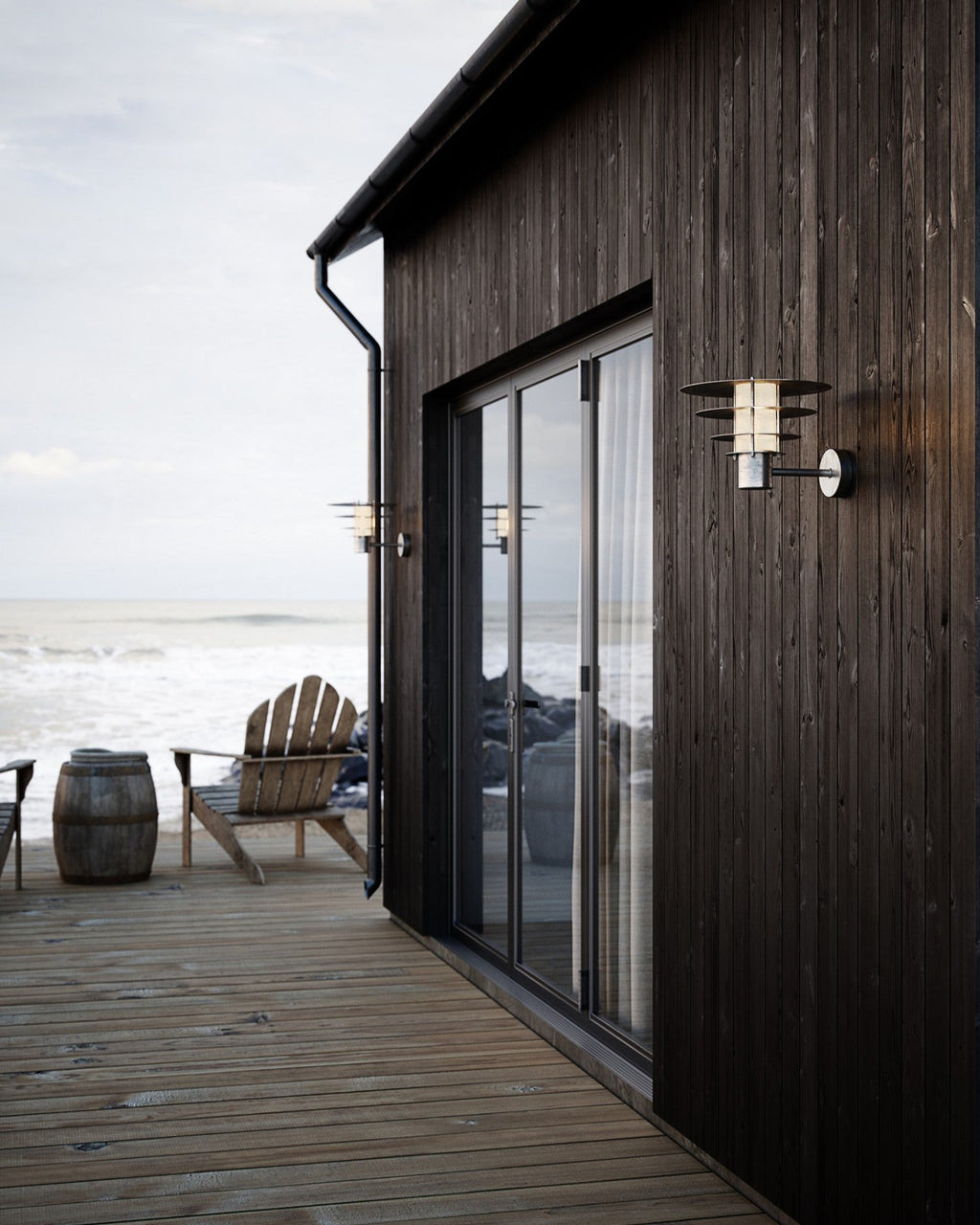 Bastia 35 Wall Lantern, Galvanised