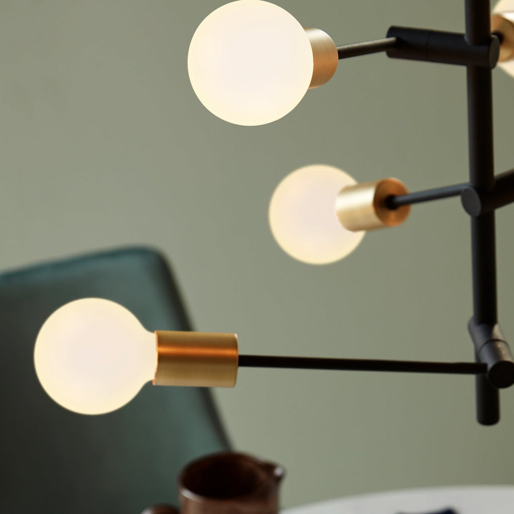 Josefine Pendant Light, Black/Brass