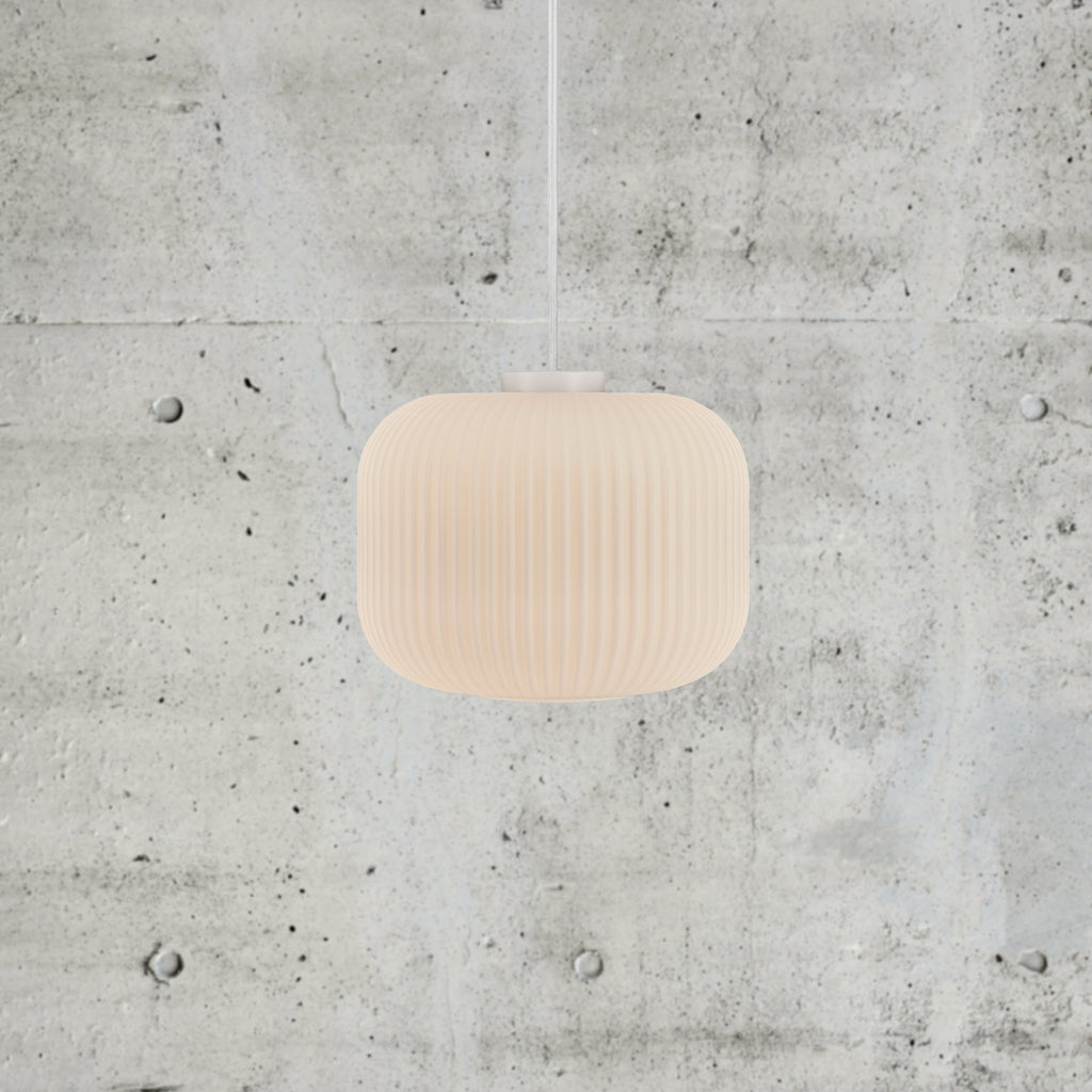 Milford 30 Pendant Light, Opal/White