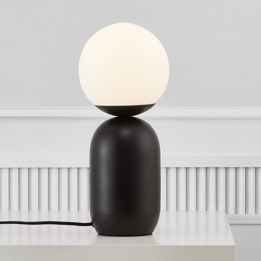 Notti Frosted Glass Globe Table Lamp