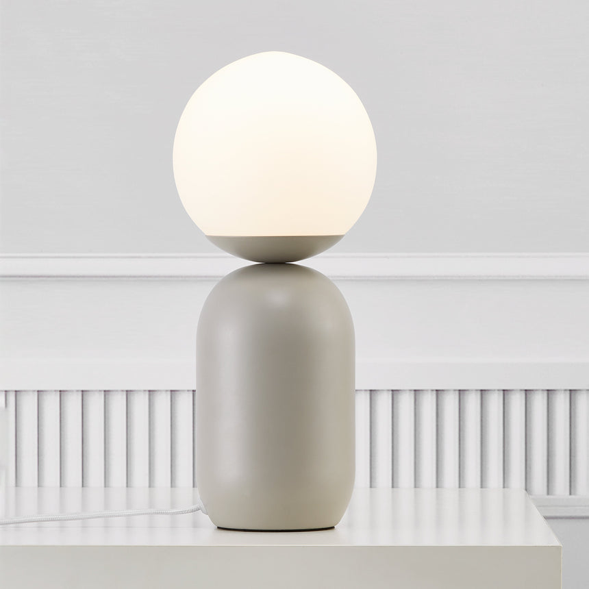 Notti Frosted Glass Globe Table Lamp