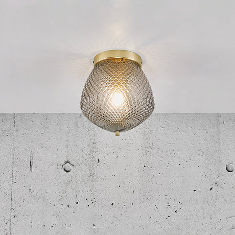 Orbiform Ceiling Light, Brass/Smoke