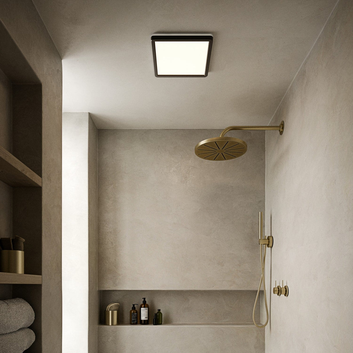 Oja 29 Square LED Bathroom Ceiling Light, IP54