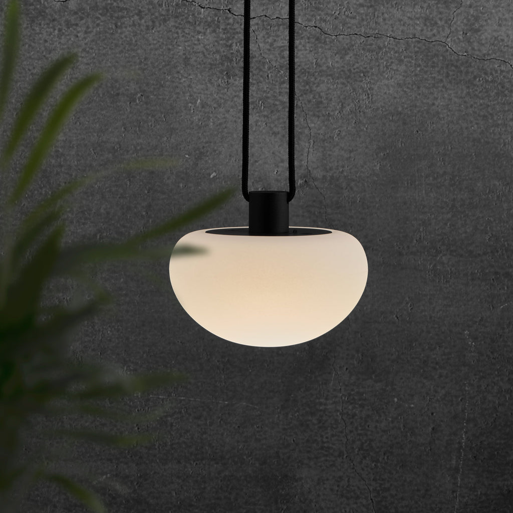 Sponge 20 Rechargeable Hanging Lamp, Black/Opal