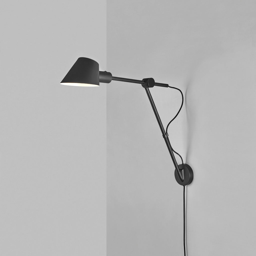 Stay Long Swing Arm Wall Light, Black