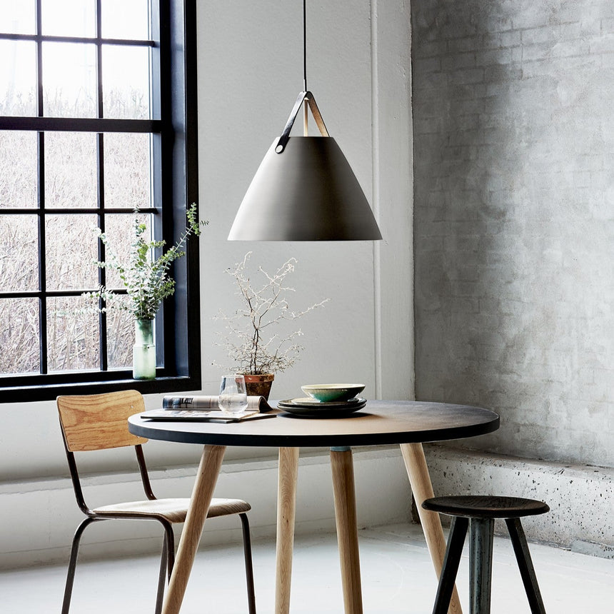 Strap 48 Pendant Light, Brushed Steel