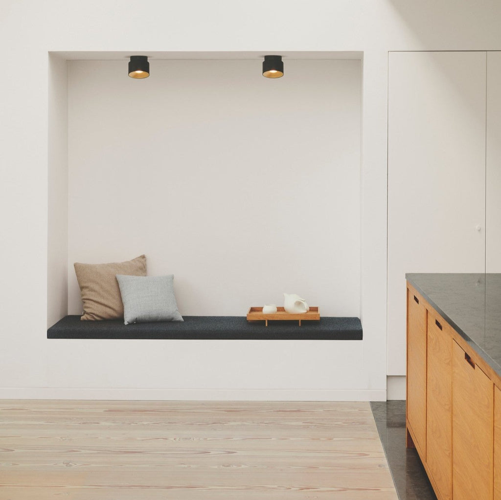 Torone Surface Mounted Downlight, Black/Brass