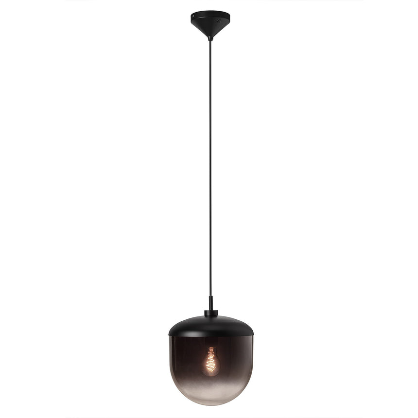 Magia 26 Pendant Light, Black/Smoke