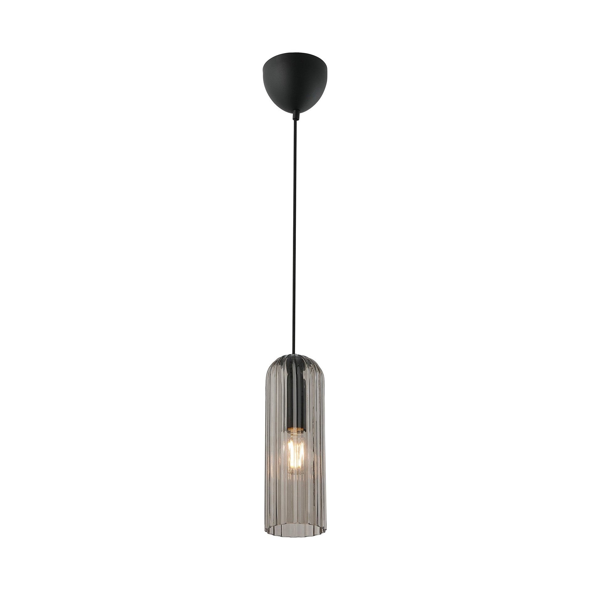 Miella Pendant Light, Smoked Glass
