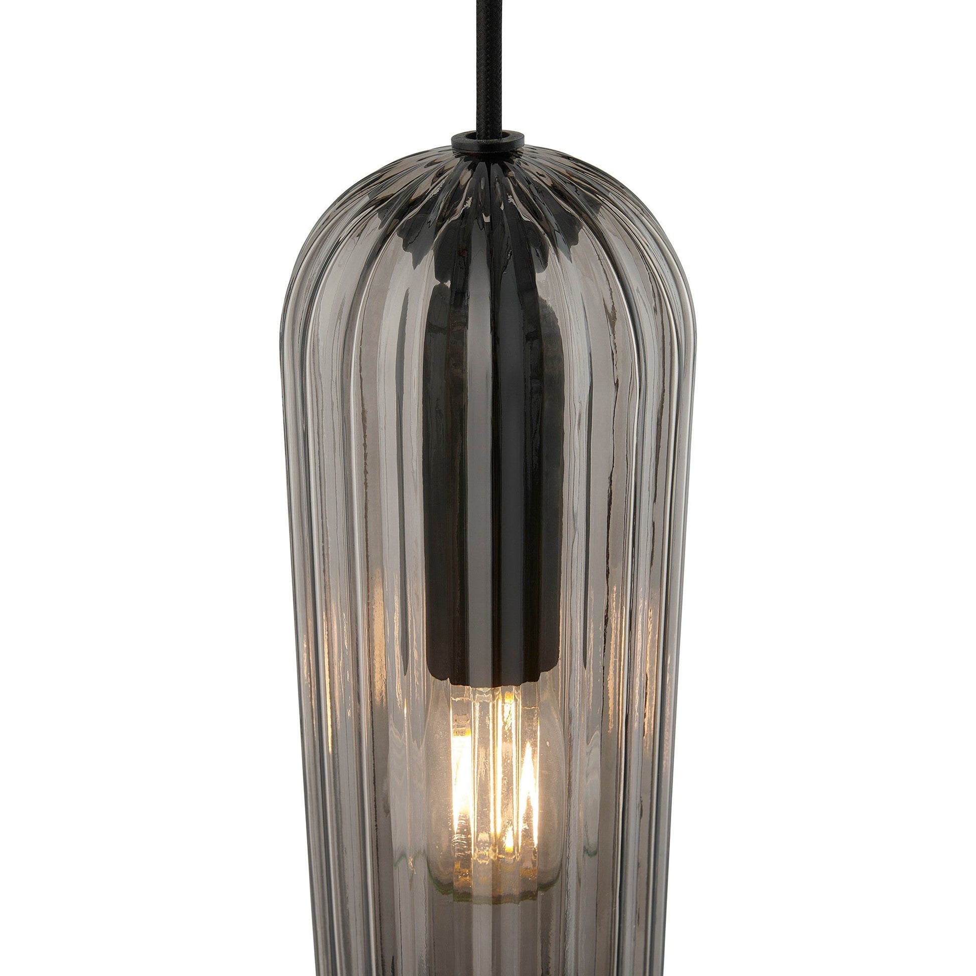 Miella Pendant Light, Smoked Glass