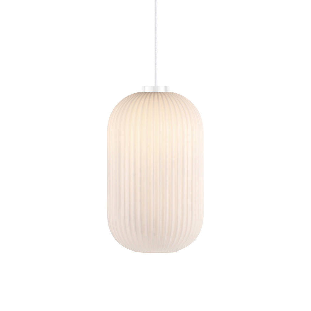 Milford 20 Pendant Light, Opal/White