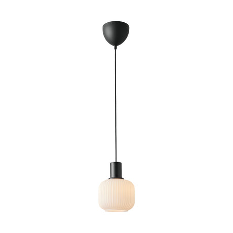 Milford Mini Pendant Light, Opal/Black