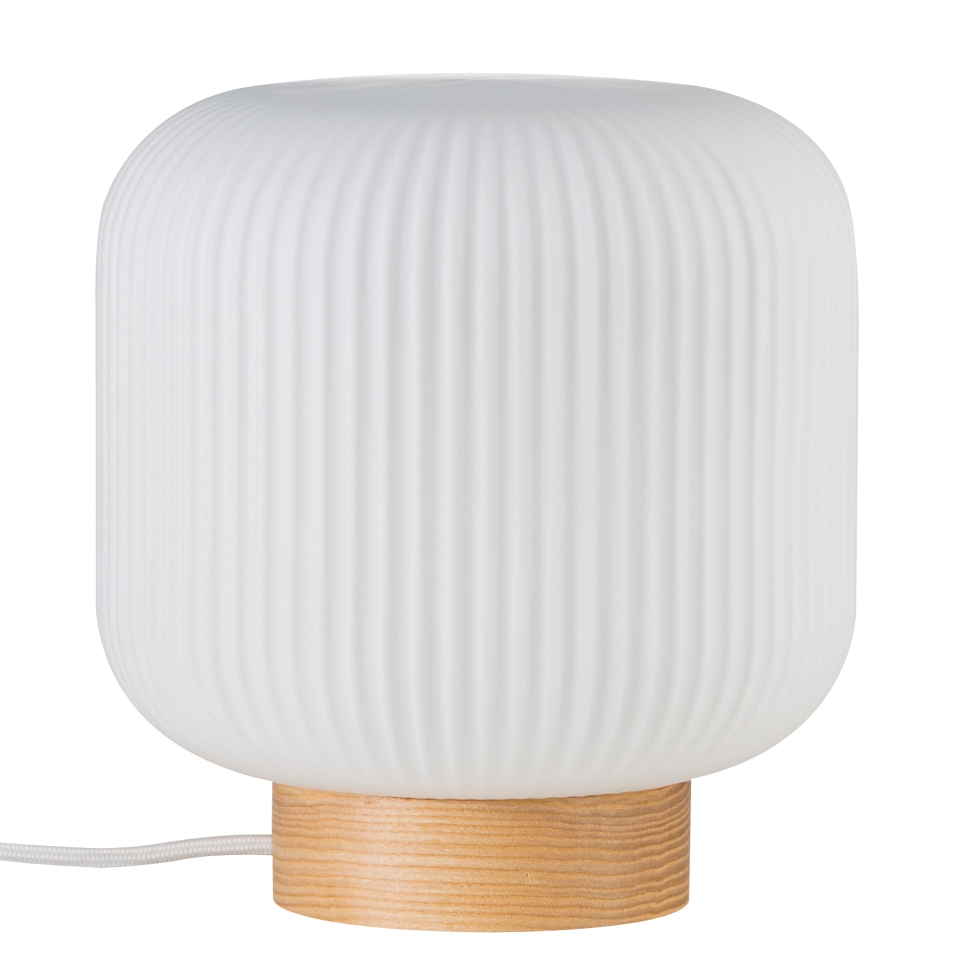 Milford Table Lamp, Opal/Wood