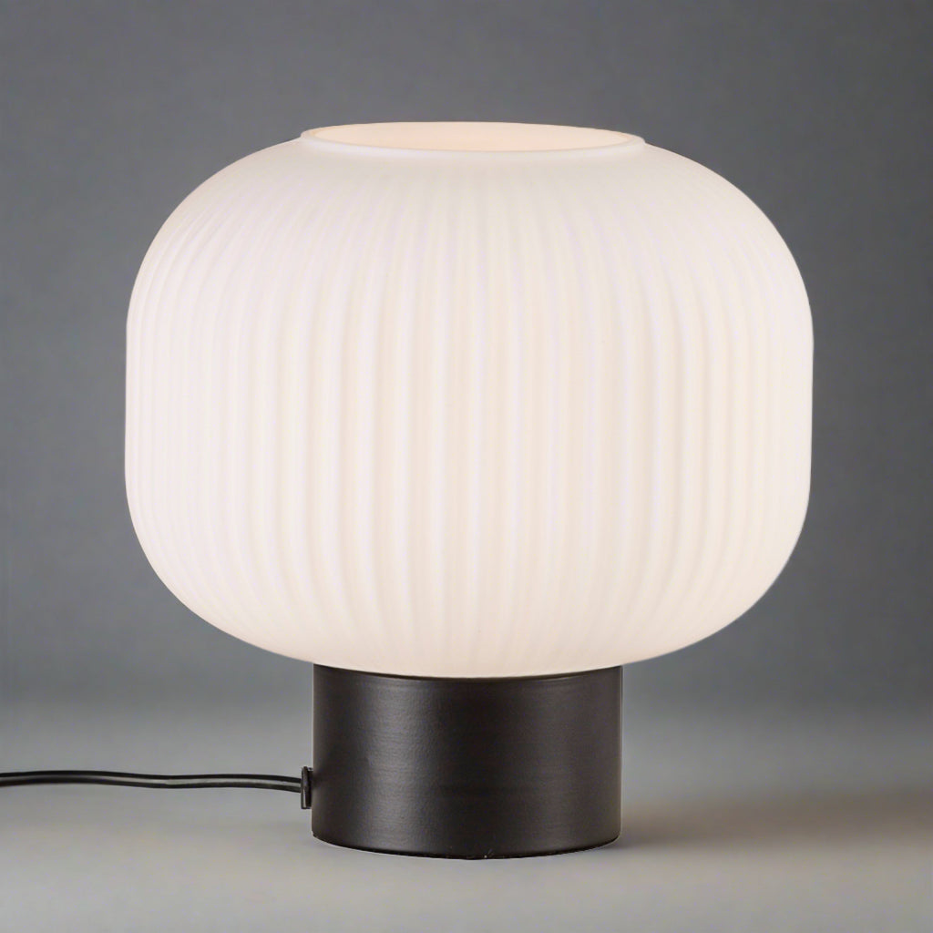 Milford Table Lamp, Opal/Black