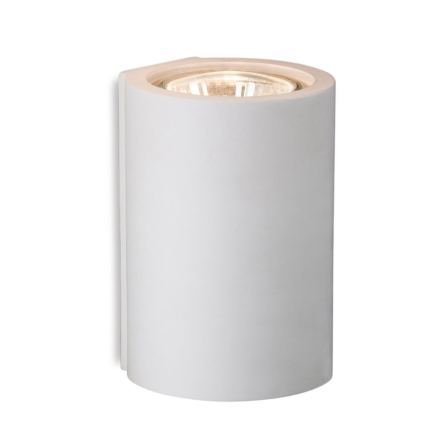 Milo Paintable Plaster Cylinder Up & Down Wall Light