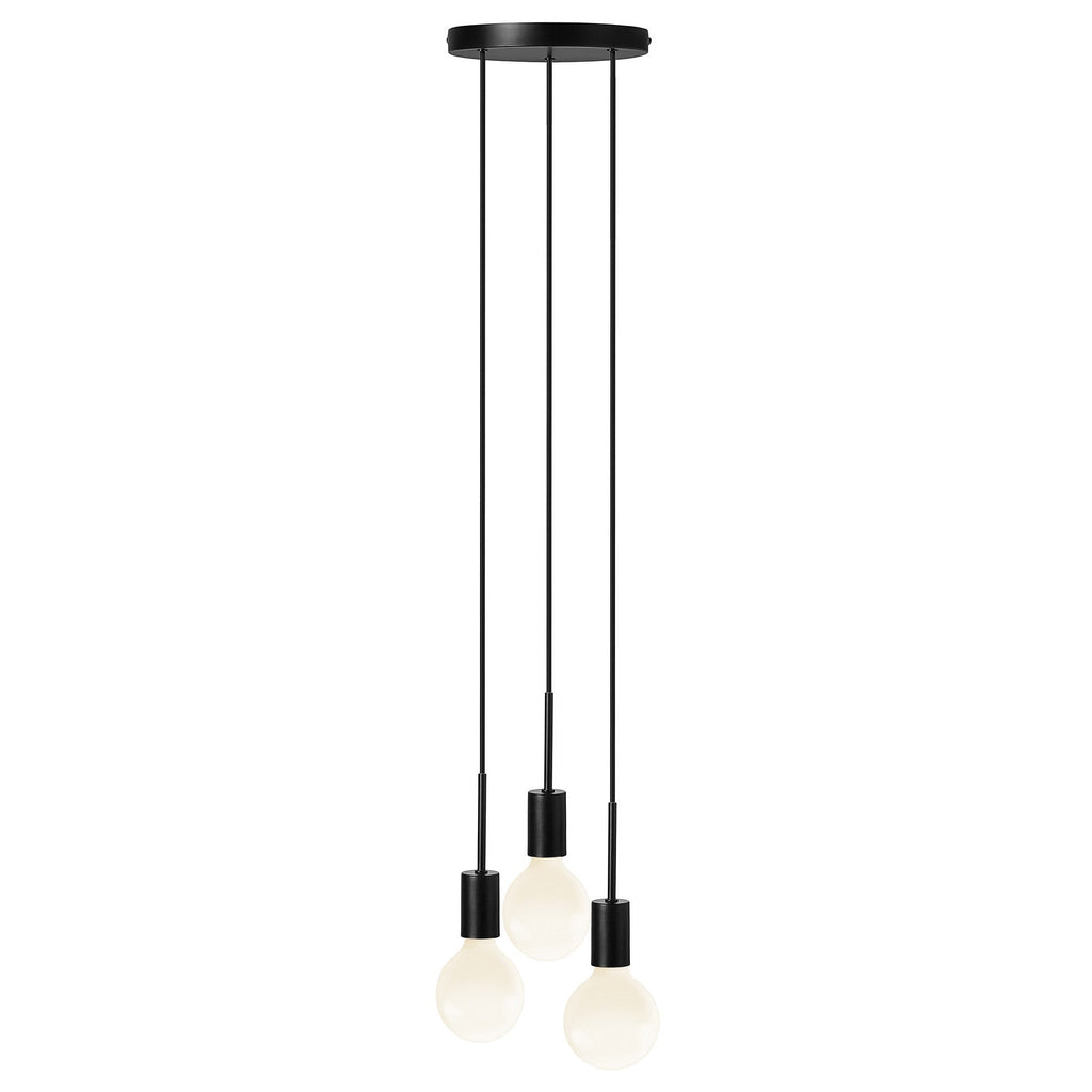 Paco 3 Light Pendant Light, Black