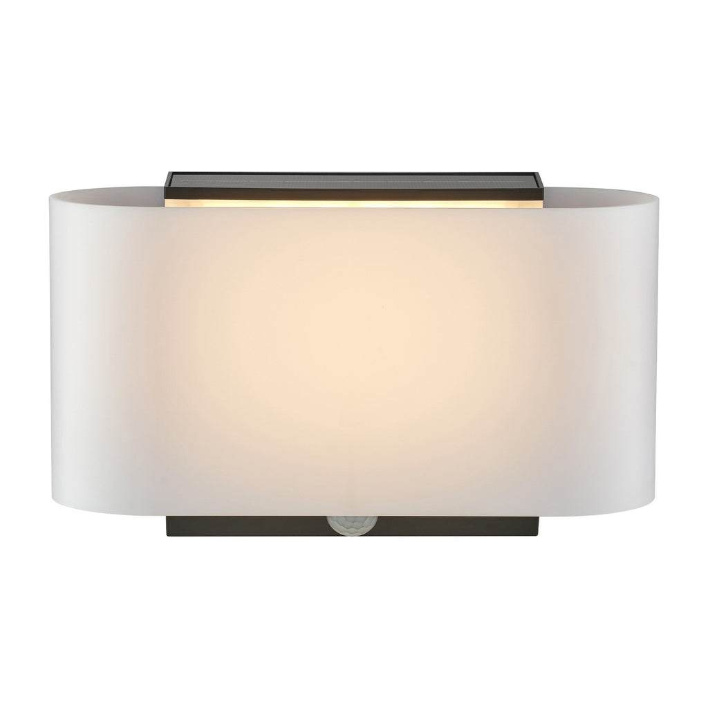 Piola Solar Wall Light, Black/Opal