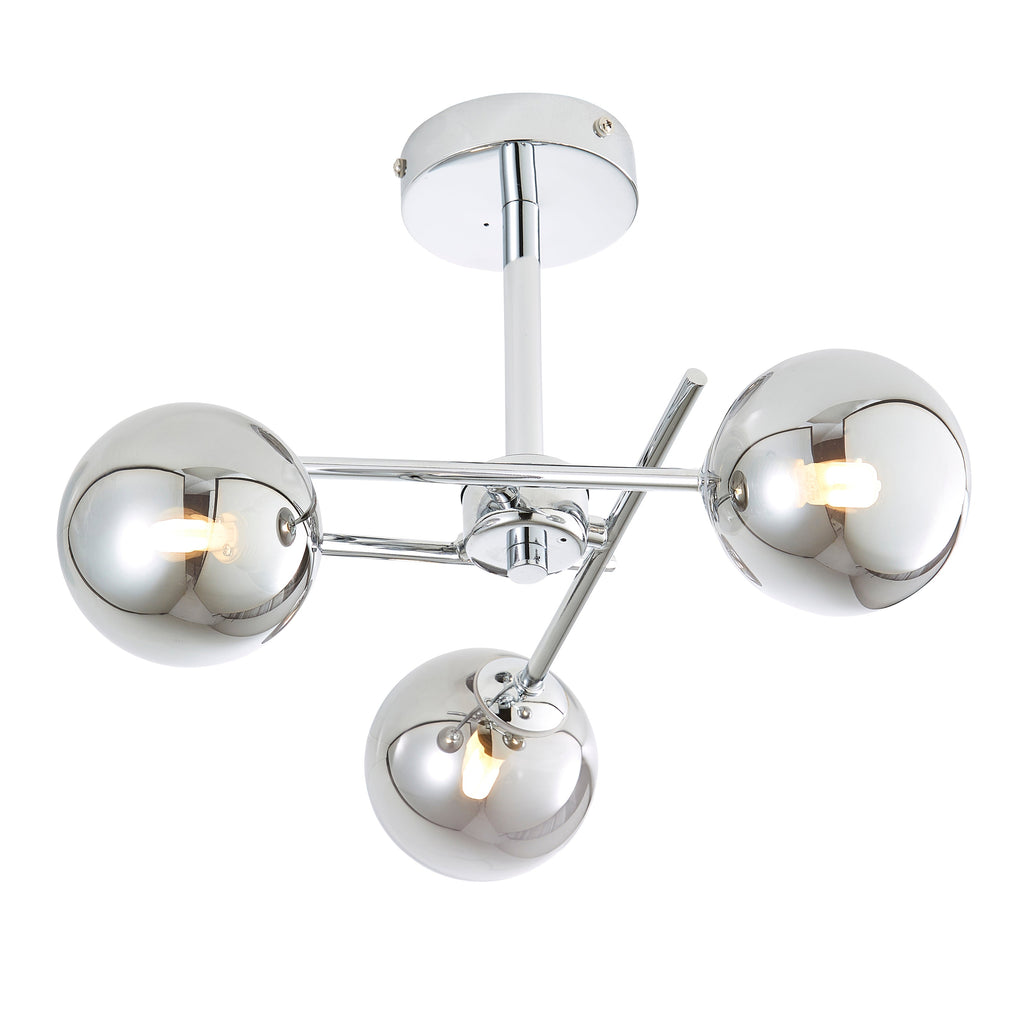 Lindos 3 Light Semi-flush Bathroom Ceiling Light