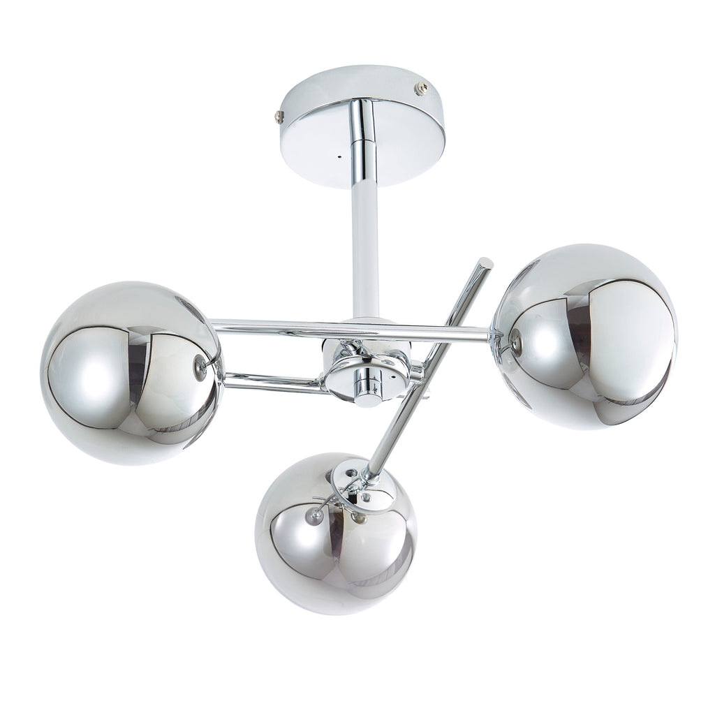Lindos 3 Light Semi-flush Bathroom Ceiling Light