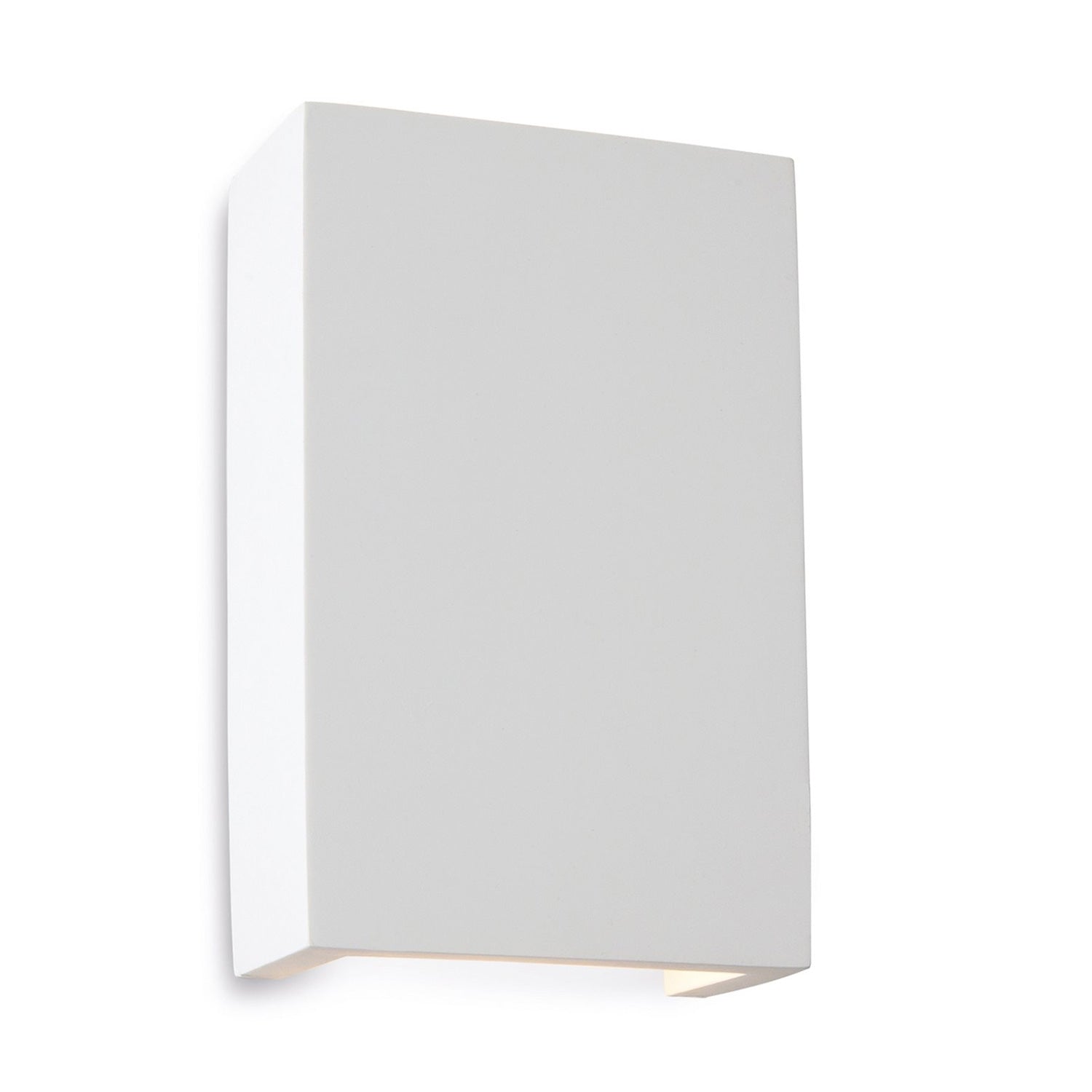 Sienna LED Paintable Plaster Up & Down Rectangular Wall Light