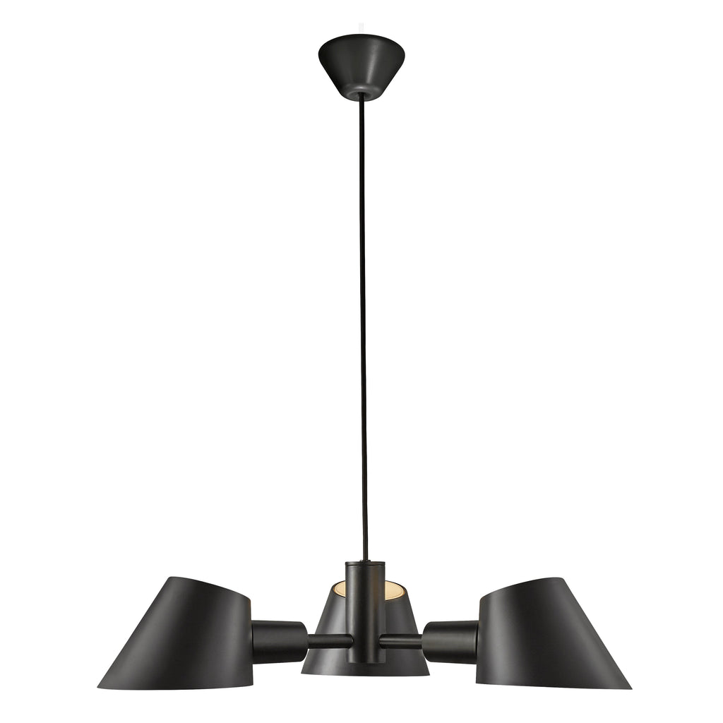 Stay 3 Light Pendant Light, Black
