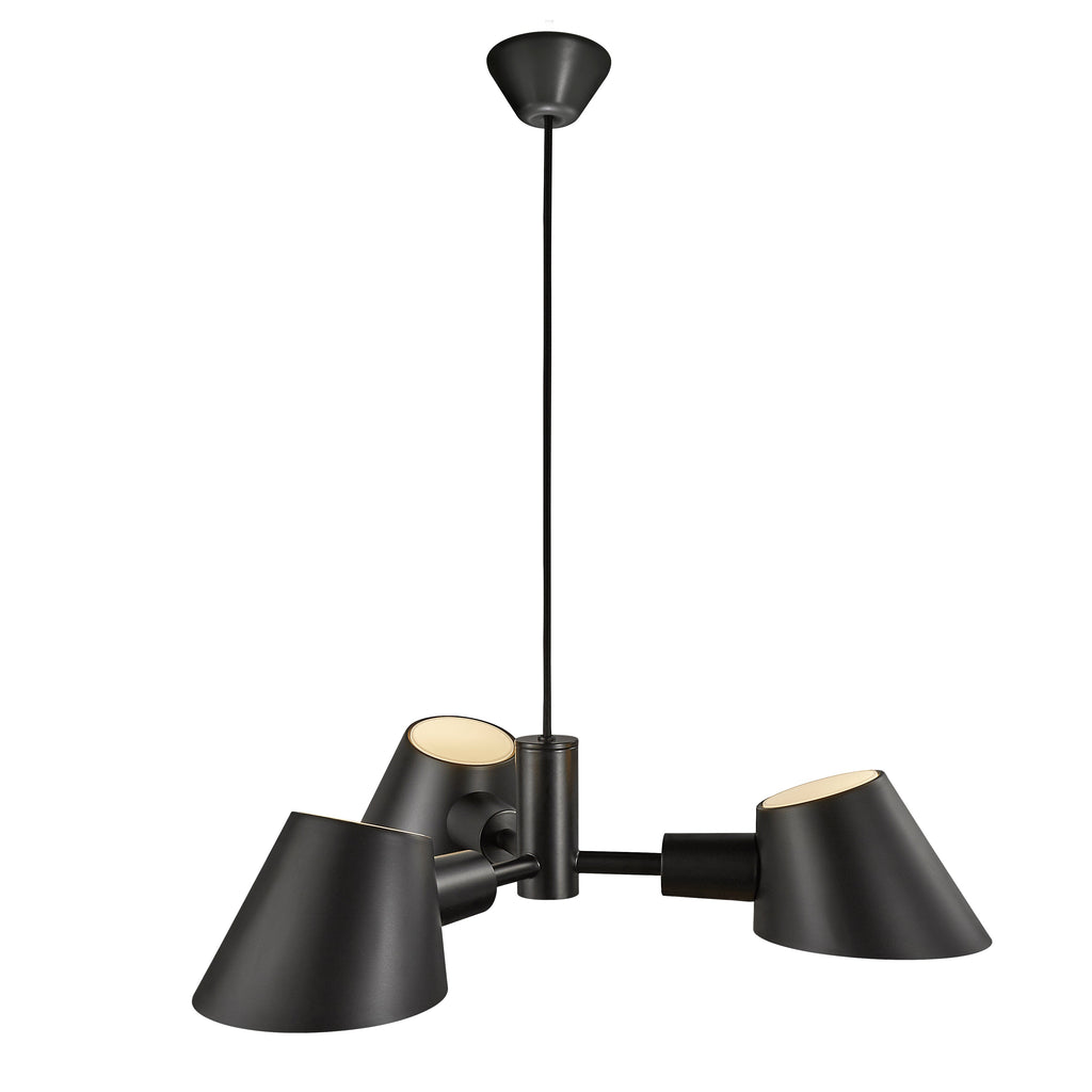 Stay 3 Light Pendant Light, Black
