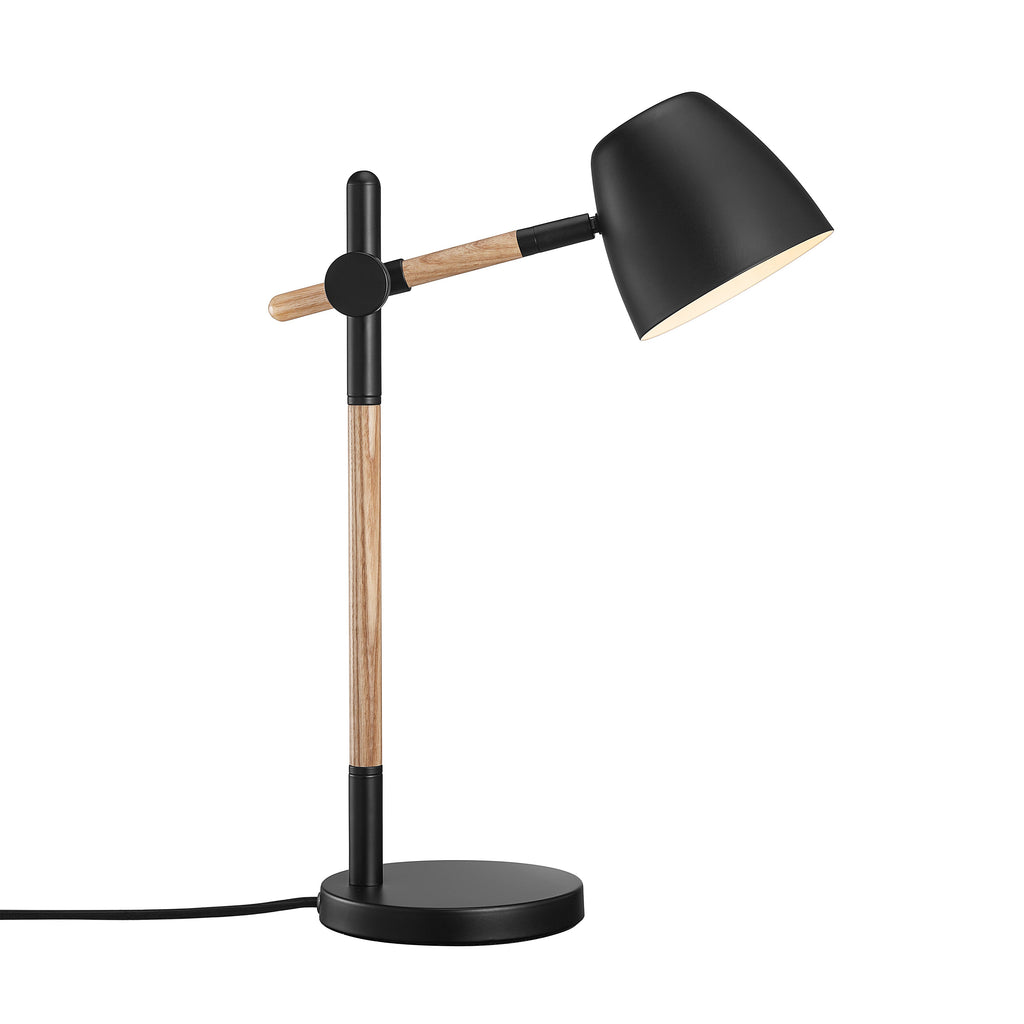 Theo Desk Lamp, Black/Brown