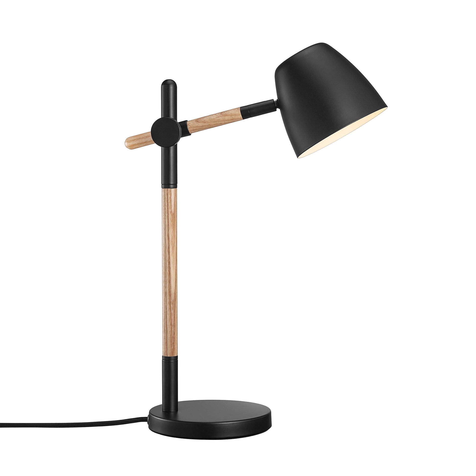 Theo Desk Lamp, Black/Brown