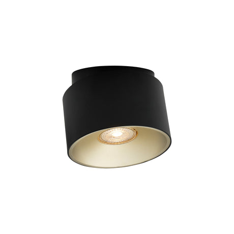 Torone Surface Mounted Downlight, Black/Brass