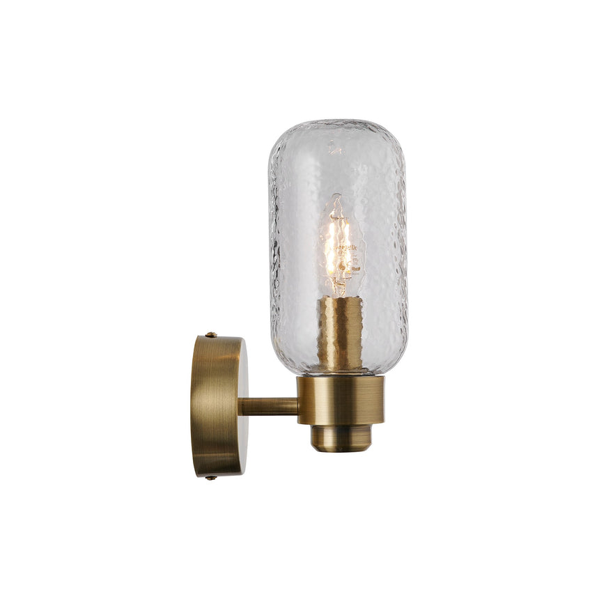 Tutan Bathroom Wall Light, Brass