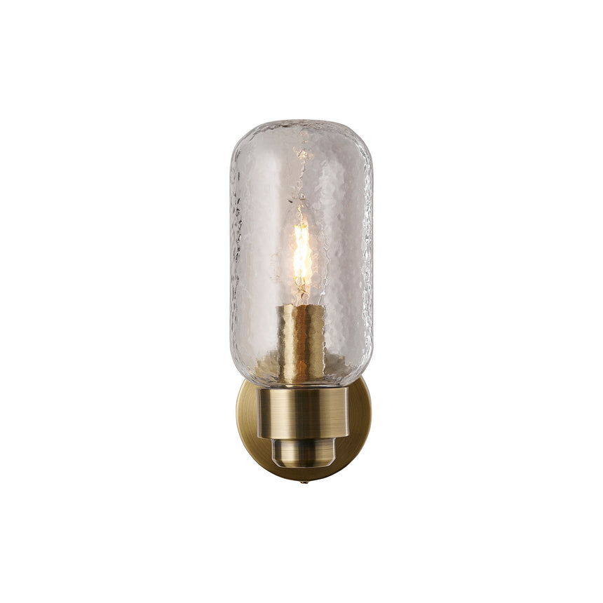 Tutan Bathroom Wall Light, Brass