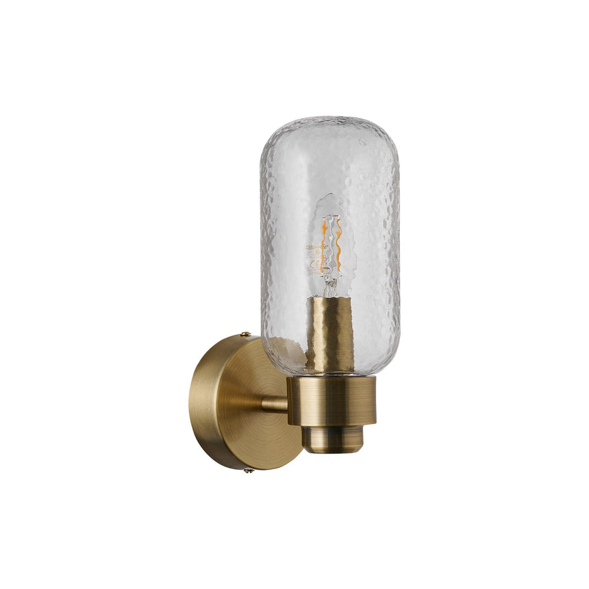 Tutan Bathroom Wall Light, Brass