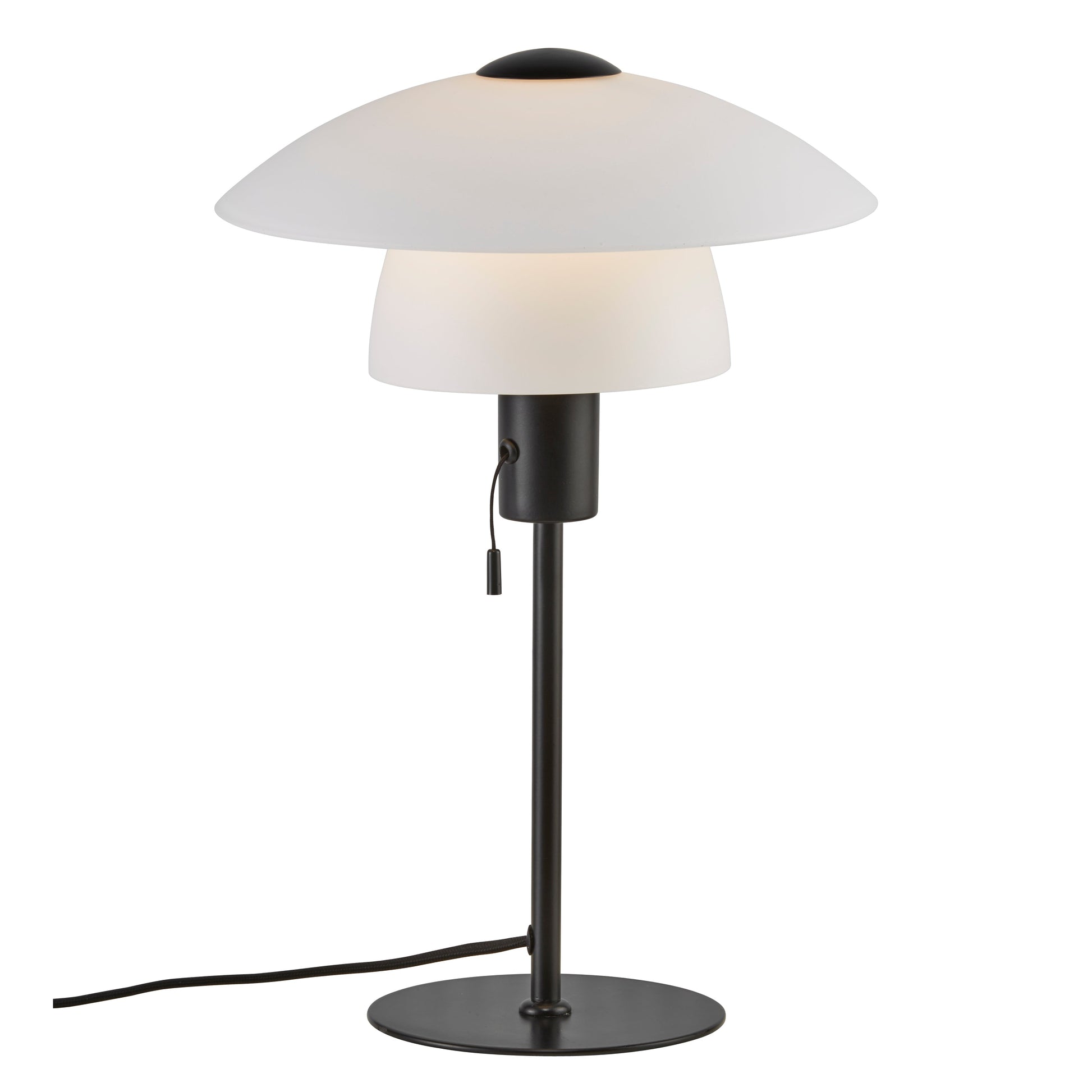Verona Table Lamp, Black/Opal