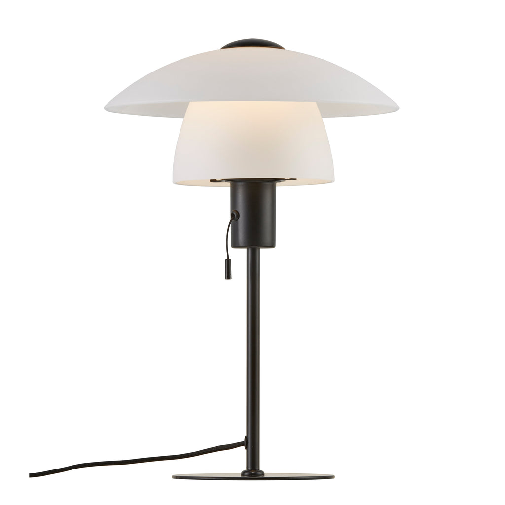 Verona Table Lamp, Black/Opal