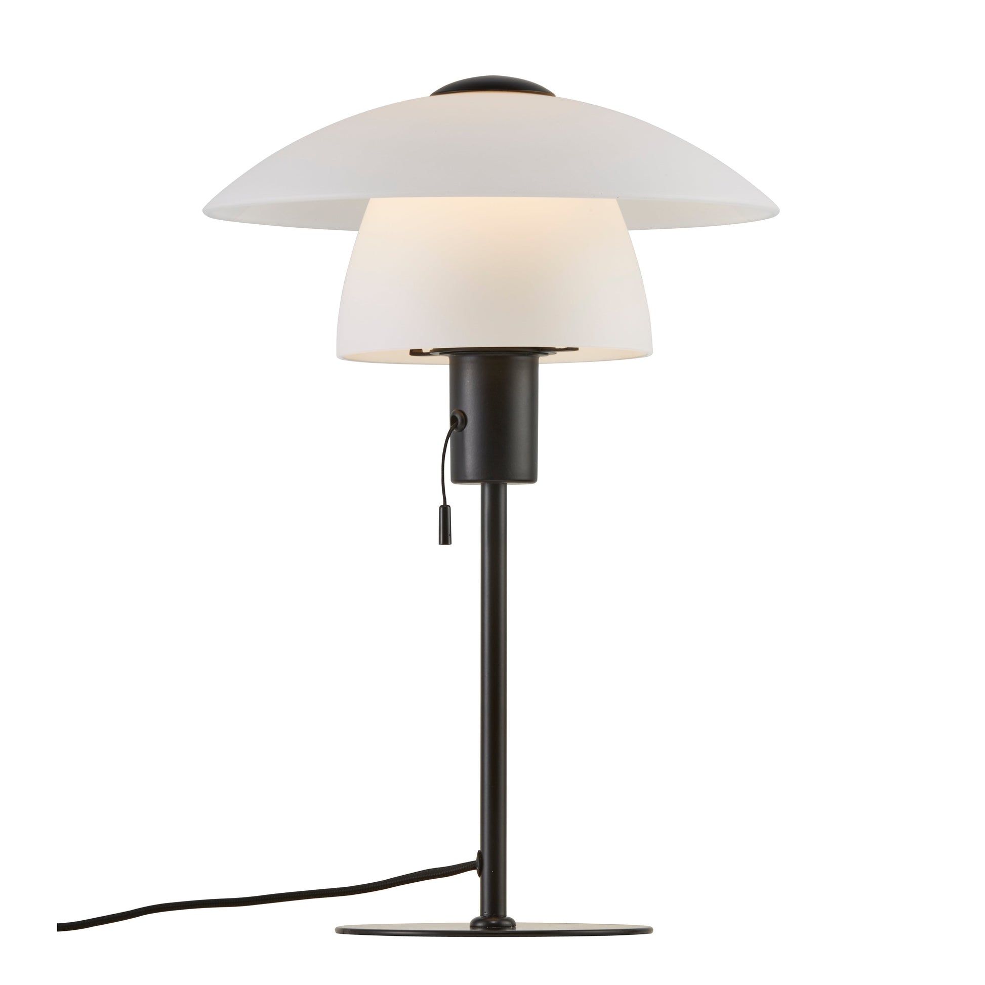 Verona Table Lamp, Black/Opal